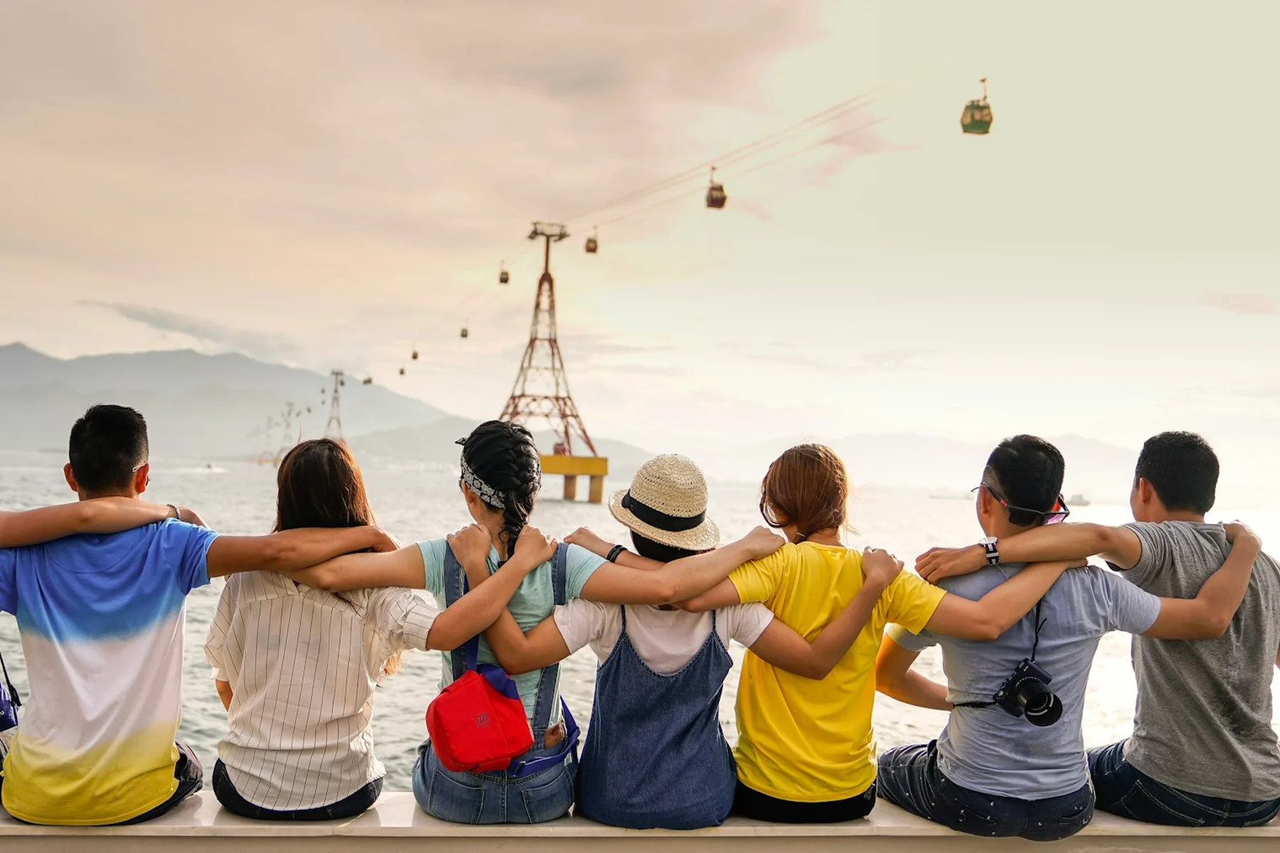 Friends sharing time together outdoors